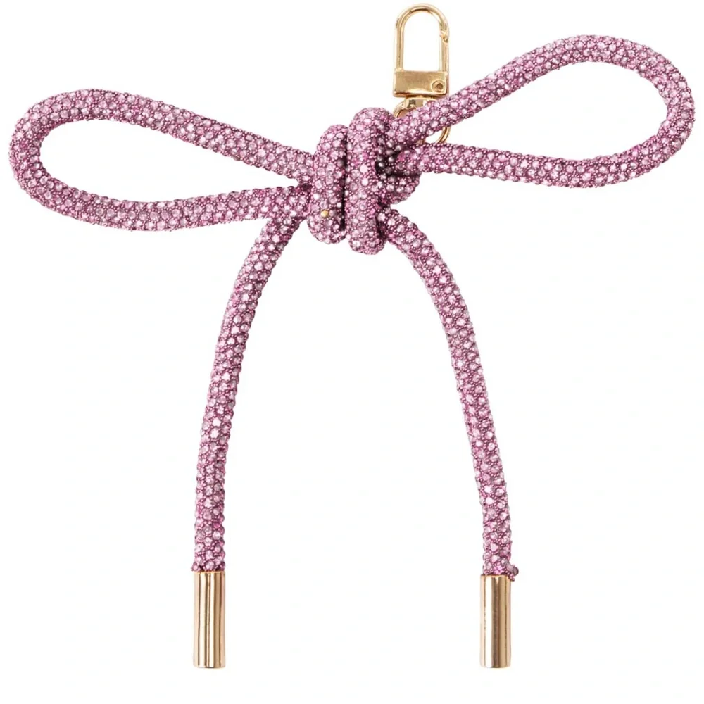 Large Rhinestone Bow Bag Charm / Keychain Accessory - Choose 1 - Picture 6 of 8